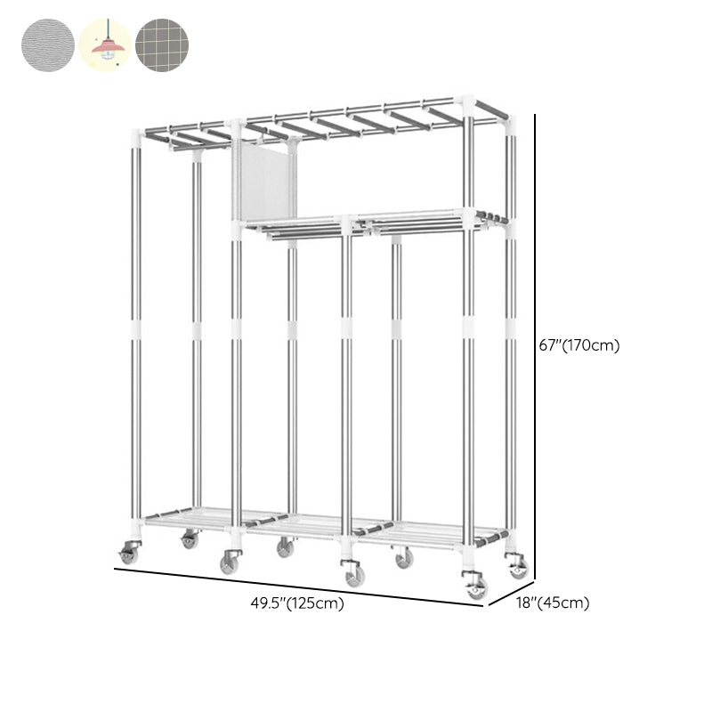 Placard de garde-robe moderne avec étagères armoire de garde-robe en acier avec jambes