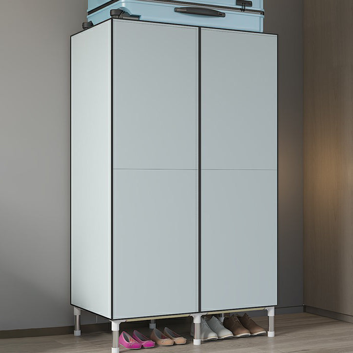 Hinged Wardrobe Closet with Legs Contemporary Wardrobe Armoire 31"L x 20"W x 71"H Grey Clearhalo 'Armoires & Wardrobes' 'armoires_wardrobes' 'Bedroom Furniture' 'furn' 'furn_armoires_wardrobes' 'Furniture' 6450818