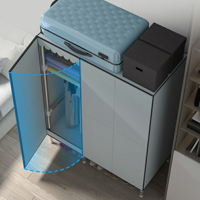 Hinged Wardrobe Closet with Legs Contemporary Wardrobe Armoire Clearhalo 'Armoires & Wardrobes' 'armoires_wardrobes' 'Bedroom Furniture' 'furn' 'furn_armoires_wardrobes' 'Furniture' 6450822