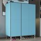 Hinged Wardrobe Closet with Legs Contemporary Wardrobe Armoire 47"L x 20"W x 71"H Blue Clearhalo 'Armoires & Wardrobes' 'armoires_wardrobes' 'Bedroom Furniture' 'furn' 'furn_armoires_wardrobes' 'Furniture' 6450830