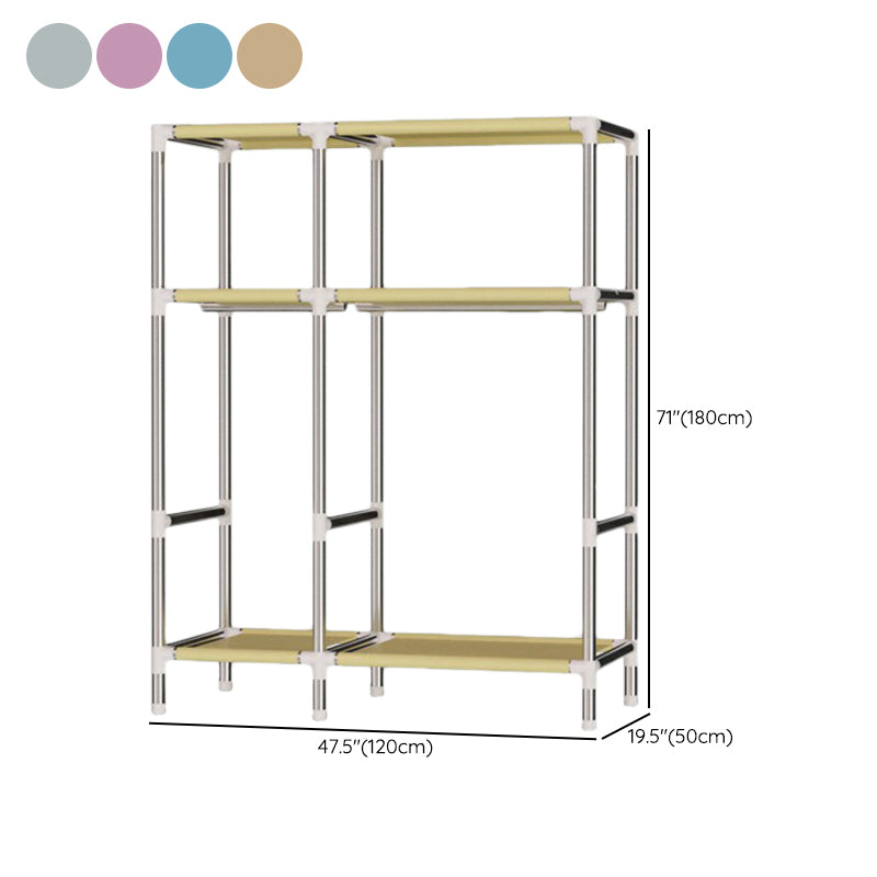 Hinged Wardrobe Closet with Legs Contemporary Wardrobe Armoire Clearhalo 'Armoires & Wardrobes' 'armoires_wardrobes' 'Bedroom Furniture' 'furn' 'furn_armoires_wardrobes' 'Furniture' 6450845