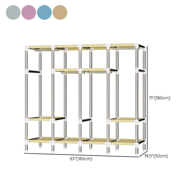 Hinged Wardrobe Closet with Legs Contemporary Wardrobe Armoire Clearhalo 'Armoires & Wardrobes' 'armoires_wardrobes' 'Bedroom Furniture' 'furn' 'furn_armoires_wardrobes' 'Furniture' 6450846