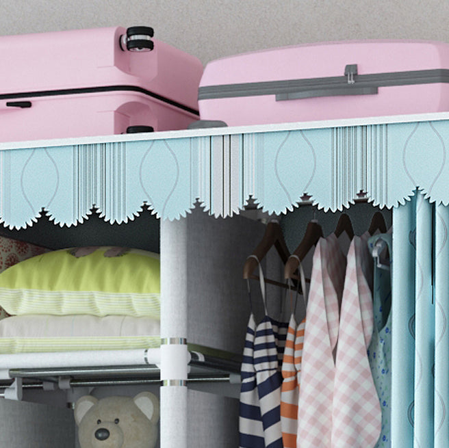 Steel Wardrobe Closet with Legs Modern Wardrobe Cabinet for Home Clearhalo 'Armoires & Wardrobes' 'armoires_wardrobes' 'Bedroom Furniture' 'furn' 'furn_armoires_wardrobes' 'Furniture' 6450879