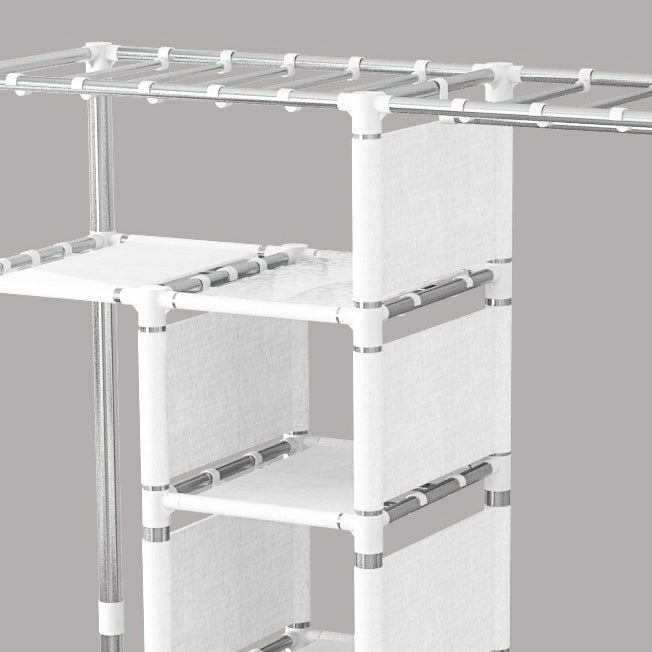 Steel Wardrobe Closet with Legs Modern Wardrobe Cabinet for Home Clearhalo 'Armoires & Wardrobes' 'armoires_wardrobes' 'Bedroom Furniture' 'furn' 'furn_armoires_wardrobes' 'Furniture' 6450882