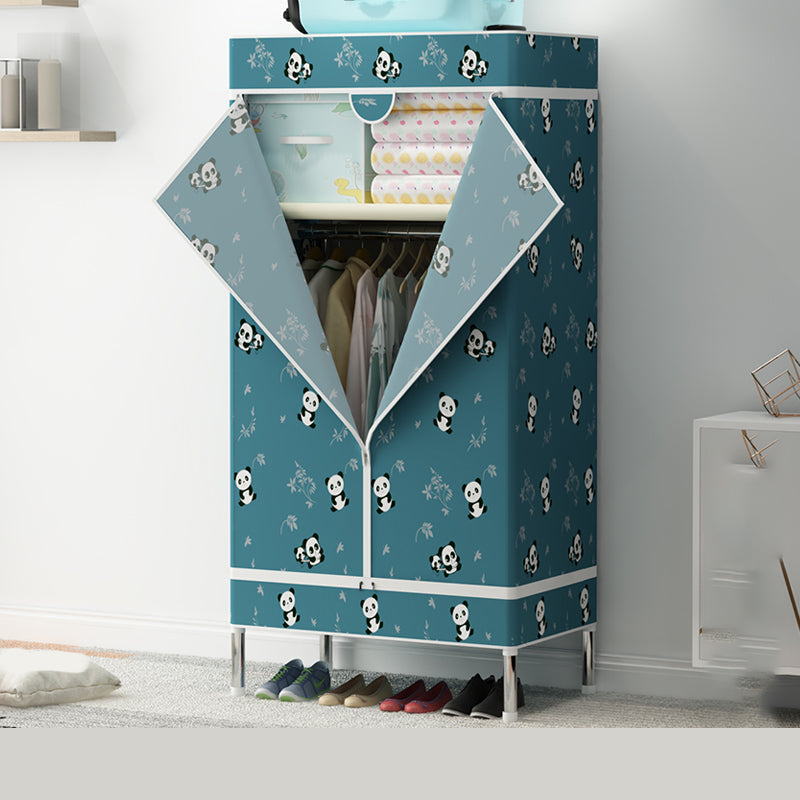 Armoire de garde-robe en acier avec étagères Armoire de garde-robe moderne pour la maison