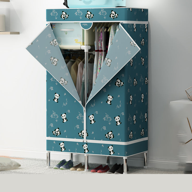 Armoire de garde-robe en acier avec étagères Armoire de garde-robe moderne pour la maison