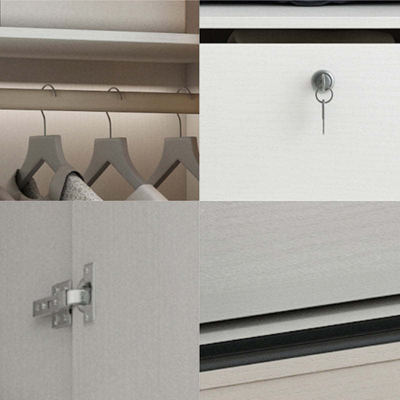 Armario deslizante Armario blanco Armario de madera de ingeniería