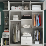 Armario deslizante Armario blanco Armario de madera de ingeniería