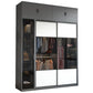Sliding Wardrobe Closet Engineered Wood Wardrobe Armoire for Bedroom