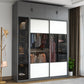 Sliding Wardrobe Closet Engineered Wood Wardrobe Armoire for Bedroom