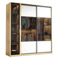 Sliding Wardrobe Closet Engineered Wood Wardrobe Armoire for Bedroom