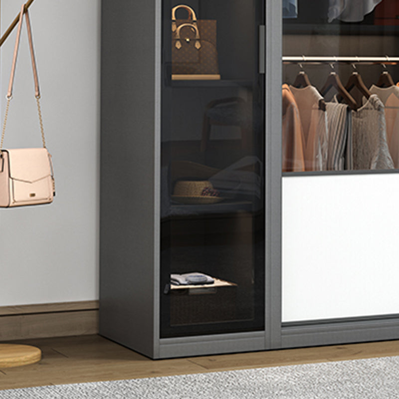 Sliding Wardrobe Closet Engineered Wood Wardrobe Armoire for Bedroom