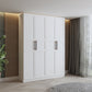 Engineered Wood Wardrobe Armoire Modern White Wardrobe Cabinet