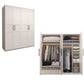 Engineered Wood Wardrobe Armoire Modern White Wardrobe Cabinet