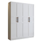 Engineered Wood Wardrobe Armoire Modern White Wardrobe Cabinet