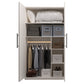 Engineered Wood Wardrobe Armoire Modern White Wardrobe Cabinet