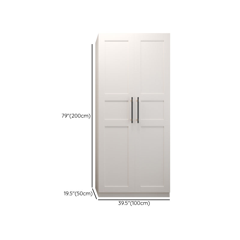 Engineered Wood Wardrobe Armoire Modern White Wardrobe Cabinet