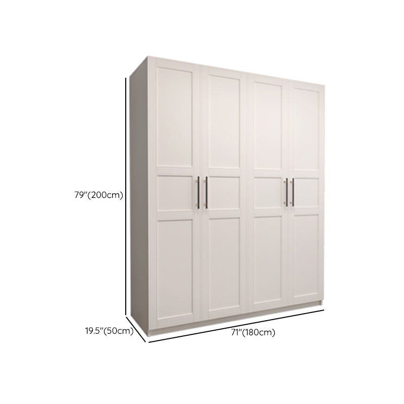 Engineered Wood Wardrobe Armoire Modern White Wardrobe Cabinet
