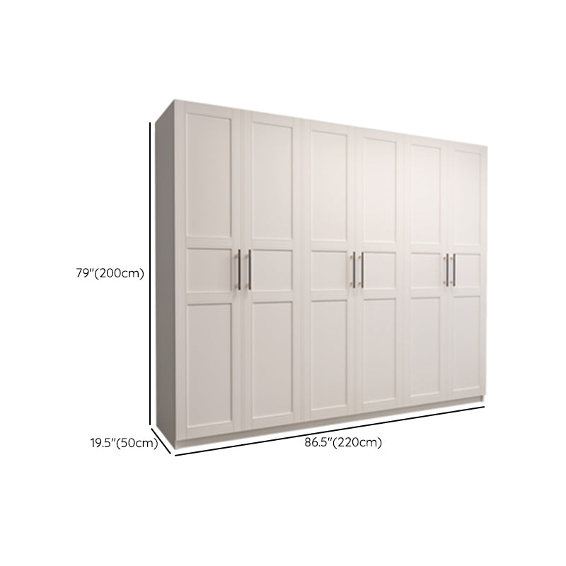 Engineered Wood Wardrobe Armoire Modern White Wardrobe Cabinet