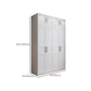 Engineered Wood Wardrobe Armoire Modern White Wardrobe Cabinet