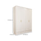 White Hinged Wardrobe Cabinet Engineered Wood Wardrobe Armoire