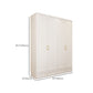 White Hinged Wardrobe Cabinet Engineered Wood Wardrobe Armoire
