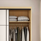 Wooden Wardrobe Armoire with Drawer Modern Wardrobe Closet - 63"L x 23.6"W x 82.9"H Clearhalo 'Armoires & Wardrobes' 'armoires_wardrobes' 'Bedroom Furniture' 'furn' 'furn_armoires_wardrobes' 'Furniture' 6451081