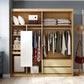 Wooden Wardrobe Armoire with Drawer Modern Wardrobe Closet - 63"L x 23.6"W x 82.9"H Clearhalo 'Armoires & Wardrobes' 'armoires_wardrobes' 'Bedroom Furniture' 'furn' 'furn_armoires_wardrobes' 'Furniture' 6451085