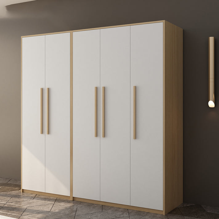 Hinged Wardrobe Armoire with Garment Rod Modern Wardrobe Cabinet