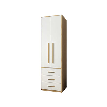 Hinged Wardrobe Armoire with Garment Rod Modern Wardrobe Cabinet