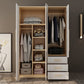 Hinged Wardrobe Armoire with Garment Rod Modern Wardrobe Cabinet