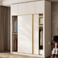 Modern Wardrobe Armoire with Garment Rod Wood Wardrobe Cabinet Clearhalo 'Armoires & Wardrobes' 'armoires_wardrobes' 'Bedroom Furniture' 'furn' 'furn_armoires_wardrobes' 'Furniture' 6451174