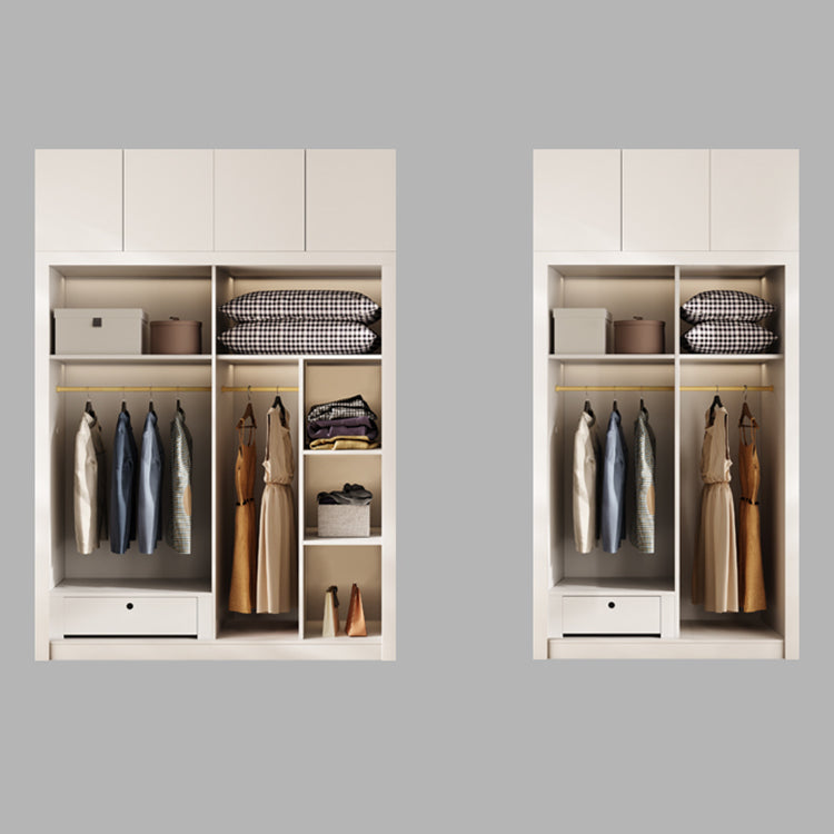 Modern Wardrobe Armoire with Garment Rod Wood Wardrobe Cabinet Clearhalo 'Armoires & Wardrobes' 'armoires_wardrobes' 'Bedroom Furniture' 'furn' 'furn_armoires_wardrobes' 'Furniture' 6451181