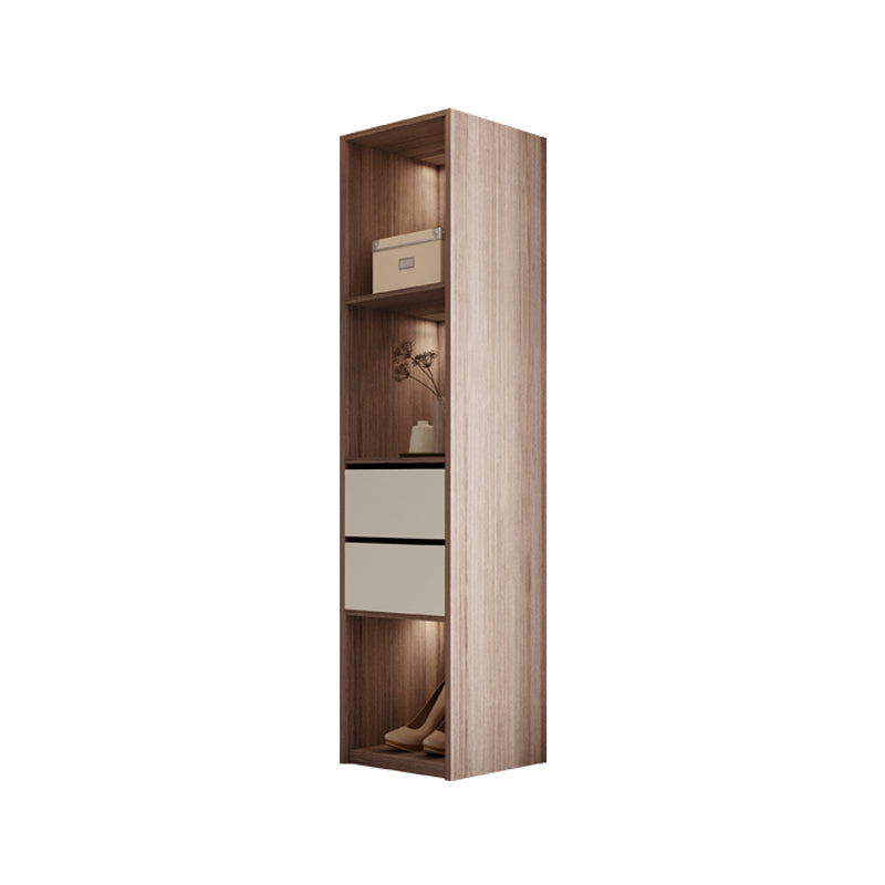 Hinged Wardrobe Cabinet Engineered Wood Wardrobe Armoire for Bedroom 16"L x 22"W x 79"H Clearhalo 'Armoires & Wardrobes' 'armoires_wardrobes' 'Bedroom Furniture' 'furn' 'furn_armoires_wardrobes' 'Furniture' 6451194