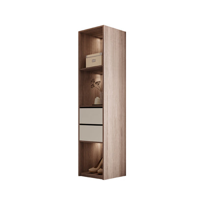 Hinged Wardrobe Cabinet Engineered Wood Wardrobe Armoire for Bedroom 16"L x 22"W x 79"H Clearhalo 'Armoires & Wardrobes' 'armoires_wardrobes' 'Bedroom Furniture' 'furn' 'furn_armoires_wardrobes' 'Furniture' 6451194