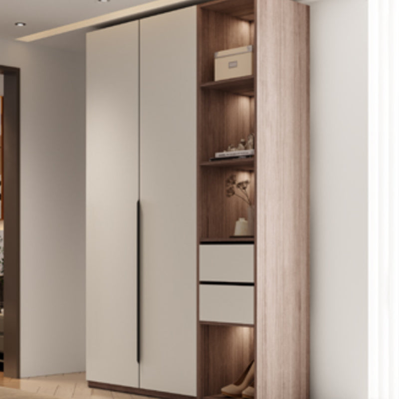 Hinged Wardrobe Cabinet Engineered Wood Wardrobe Armoire for Bedroom Clearhalo 'Armoires & Wardrobes' 'armoires_wardrobes' 'Bedroom Furniture' 'furn' 'furn_armoires_wardrobes' 'Furniture' 6451195