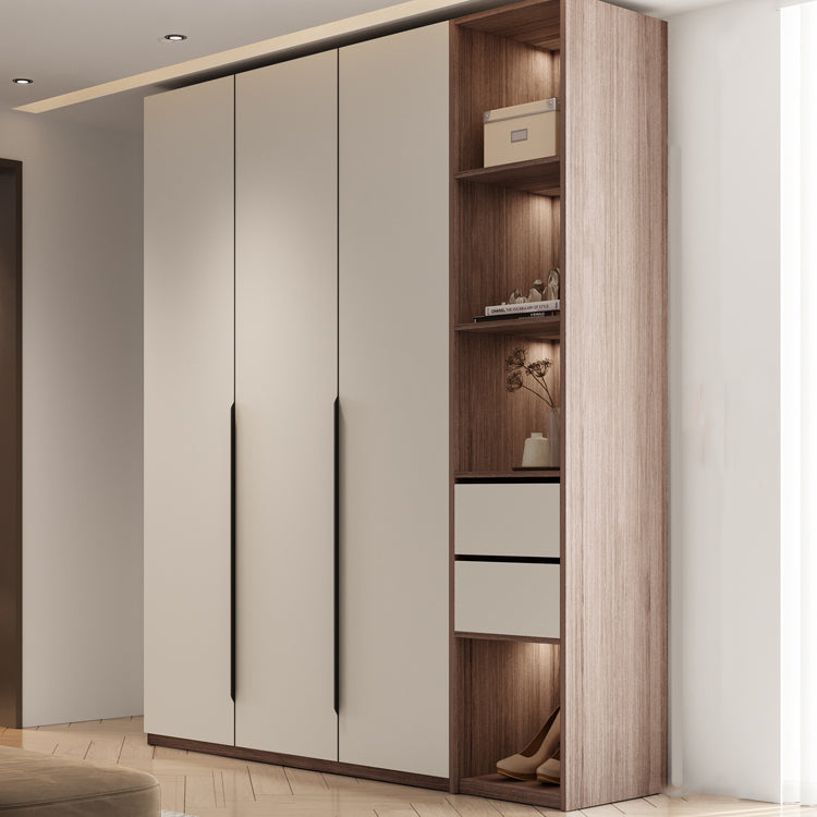 Hinged Wardrobe Cabinet Engineered Wood Wardrobe Armoire for Bedroom Clearhalo 'Armoires & Wardrobes' 'armoires_wardrobes' 'Bedroom Furniture' 'furn' 'furn_armoires_wardrobes' 'Furniture' 6451197