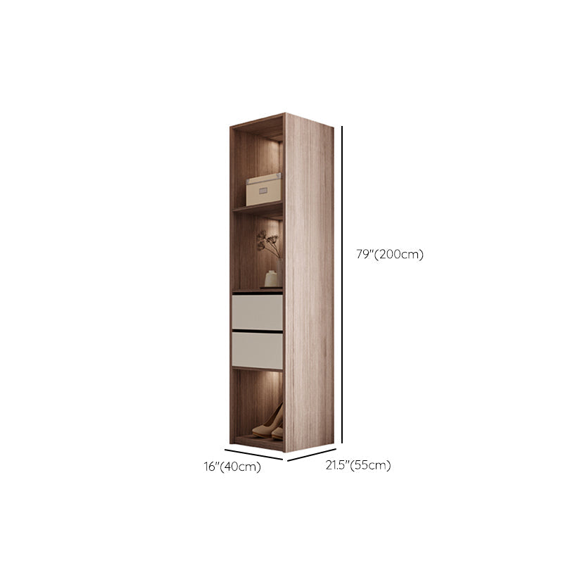 Hinged Wardrobe Cabinet Engineered Wood Wardrobe Armoire for Bedroom Clearhalo 'Armoires & Wardrobes' 'armoires_wardrobes' 'Bedroom Furniture' 'furn' 'furn_armoires_wardrobes' 'Furniture' 6451208