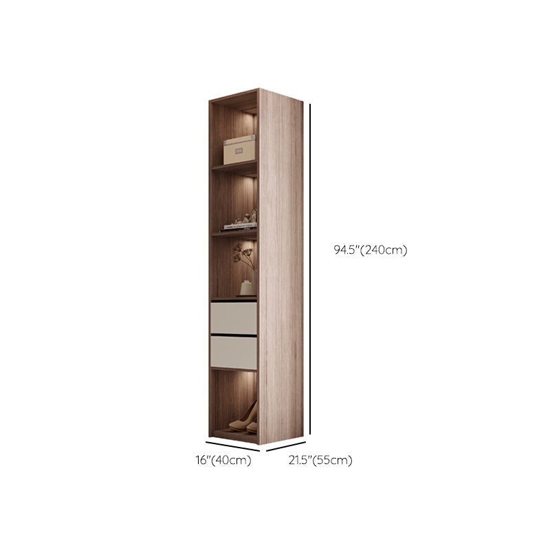 Hinged Wardrobe Cabinet Engineered Wood Wardrobe Armoire for Bedroom Clearhalo 'Armoires & Wardrobes' 'armoires_wardrobes' 'Bedroom Furniture' 'furn' 'furn_armoires_wardrobes' 'Furniture' 6451209