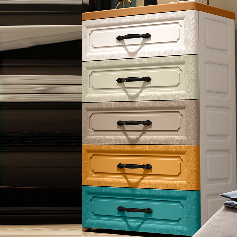 Non-Hanging Wardrobe Armoire with Drawer Plastic Storage Cabinet Wardrobe 20.5"L x 12"W x 33"H Clearhalo 'Armoires & Wardrobes' 'armoires_wardrobes' 'Bedroom Furniture' 'furn' 'furn_armoires_wardrobes' 'Furniture' 6451212