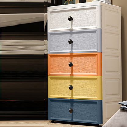 Non-Hanging Wardrobe Armoire with Drawer Plastic Storage Cabinet Wardrobe 14.2"L x 11.8"W x 31.5"H Clearhalo 'Armoires & Wardrobes' 'armoires_wardrobes' 'Bedroom Furniture' 'furn' 'furn_armoires_wardrobes' 'Furniture' 6451215