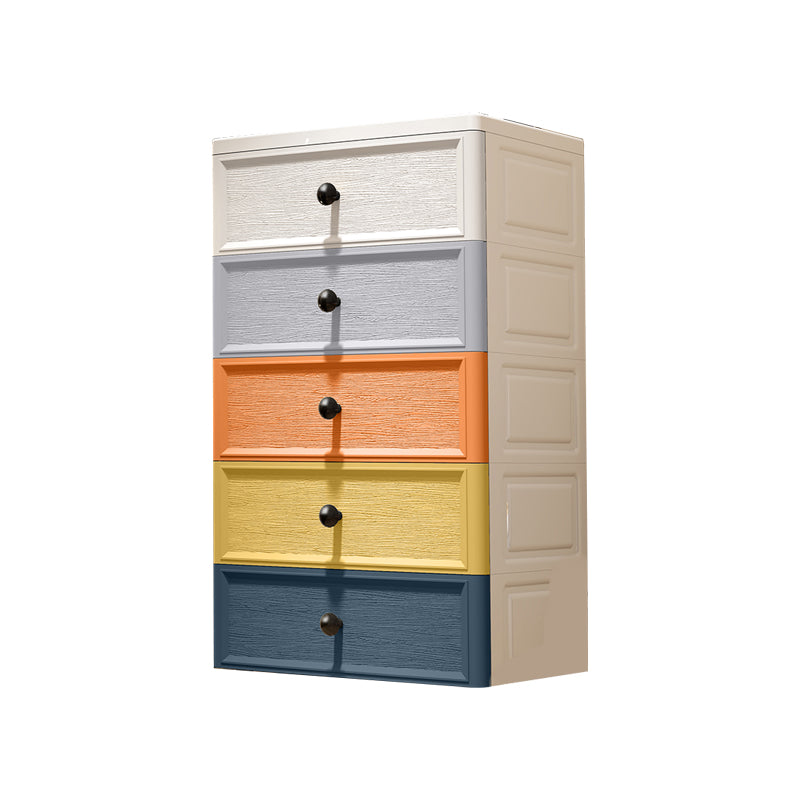 Non-Hanging Wardrobe Armoire with Drawer Plastic Storage Cabinet Wardrobe 18"L x 12"W x 33"H Clearhalo 'Armoires & Wardrobes' 'armoires_wardrobes' 'Bedroom Furniture' 'furn' 'furn_armoires_wardrobes' 'Furniture' 6451219
