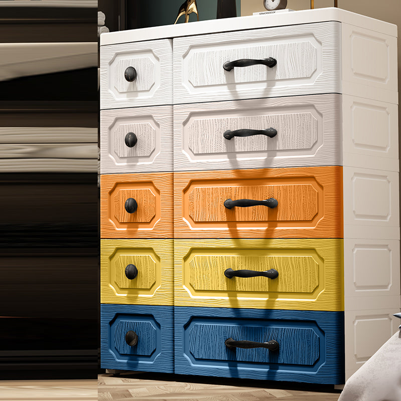 Non-Hanging Wardrobe Armoire with Drawer Plastic Storage Cabinet Wardrobe 29.5"L x 12.2"W x 34.6"H Clearhalo 'Armoires & Wardrobes' 'armoires_wardrobes' 'Bedroom Furniture' 'furn' 'furn_armoires_wardrobes' 'Furniture' 6451220