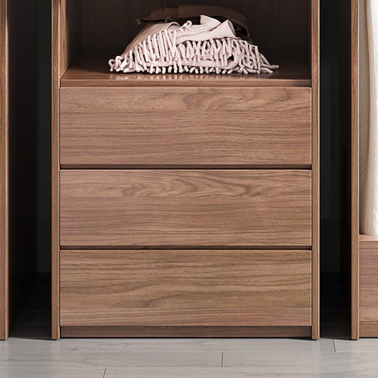 Wooden Wardrobe Armoire with Drawer Modern Hinged Wardrobe Closet Clearhalo 'Armoires & Wardrobes' 'armoires_wardrobes' 'Bedroom Furniture' 'furn' 'furn_armoires_wardrobes' 'Furniture' 6451238