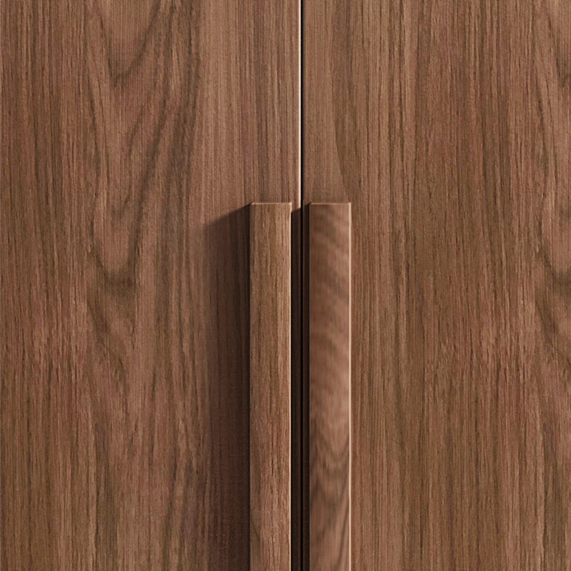 Wooden Wardrobe Armoire with Drawer Modern Hinged Wardrobe Closet Clearhalo 'Armoires & Wardrobes' 'armoires_wardrobes' 'Bedroom Furniture' 'furn' 'furn_armoires_wardrobes' 'Furniture' 6451239