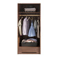 Wooden Wardrobe Armoire with Drawer Modern Hinged Wardrobe Closet Clearhalo 'Armoires & Wardrobes' 'armoires_wardrobes' 'Bedroom Furniture' 'furn' 'furn_armoires_wardrobes' 'Furniture' 6451241
