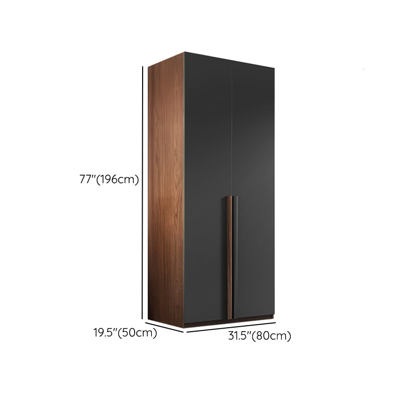 Wooden Wardrobe Armoire with Drawer Modern Hinged Wardrobe Closet Clearhalo 'Armoires & Wardrobes' 'armoires_wardrobes' 'Bedroom Furniture' 'furn' 'furn_armoires_wardrobes' 'Furniture' 6451246