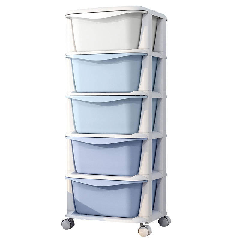 5-Drawer Storage Cabinet Contemporary Plastic Wardrobe Armoire