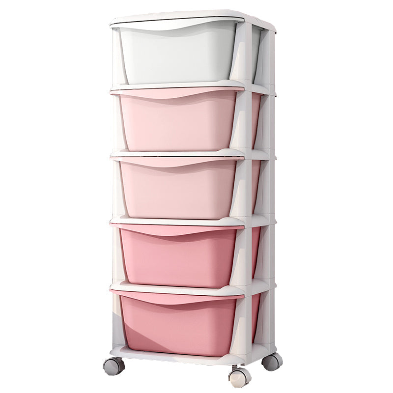 5-Drawer Storage Cabinet Contemporary Plastic Wardrobe Armoire