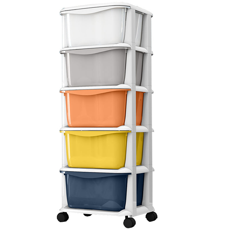 5-Drawer Storage Cabinet Contemporary Plastic Wardrobe Armoire